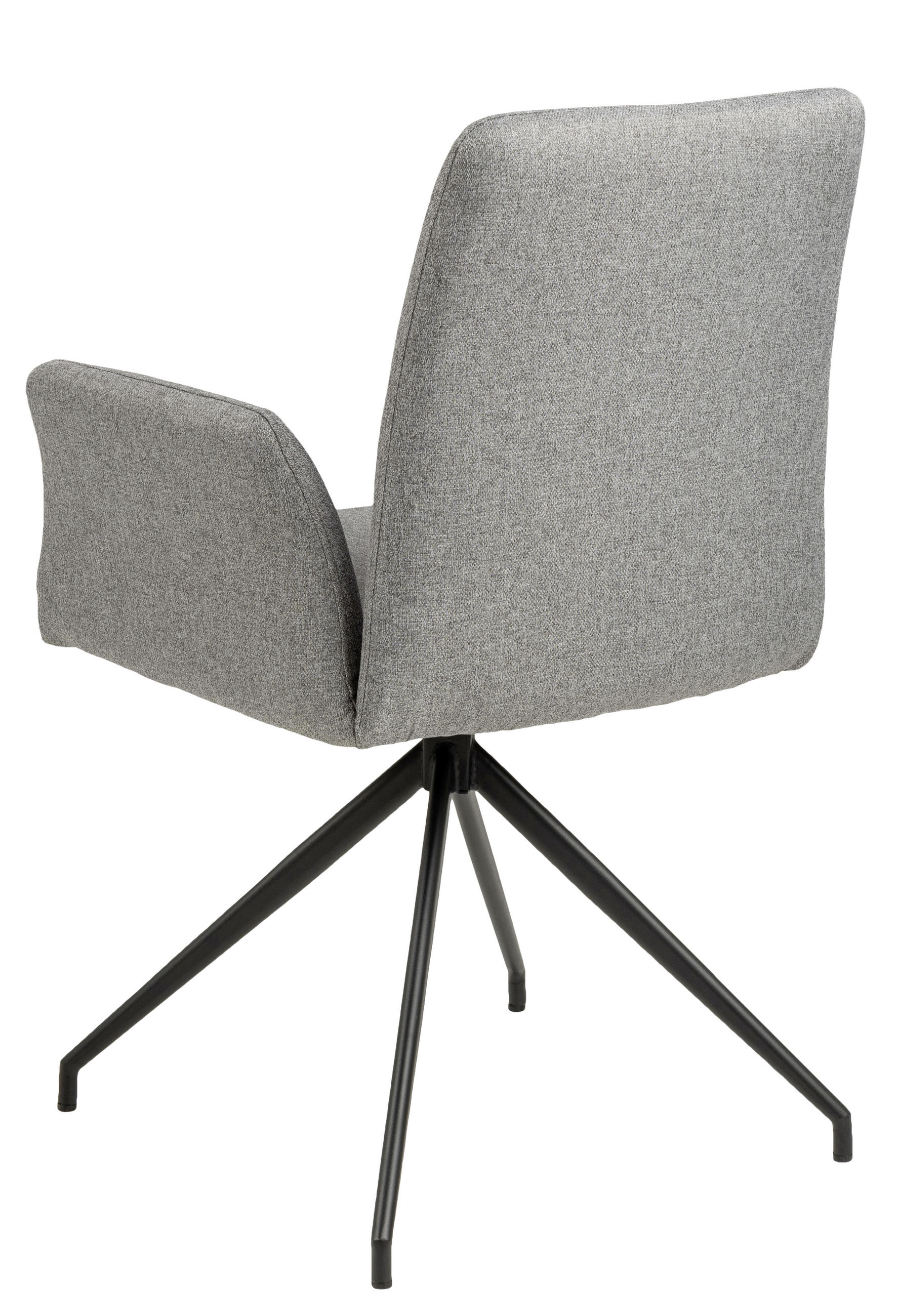 ARMLEHNSTUHL  in Flachgewebe  - Hellgrau/Schwarz, Design, Textil/Metall (59/88/59cm) - Carryhome