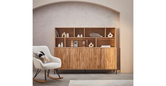 BUFFET Eichefarben, Hellgrau  200/150/44 cm  - Eichefarben/Hellgrau, Design, Holz/Holzwerkstoff (200/150/44cm) - Ambia Home