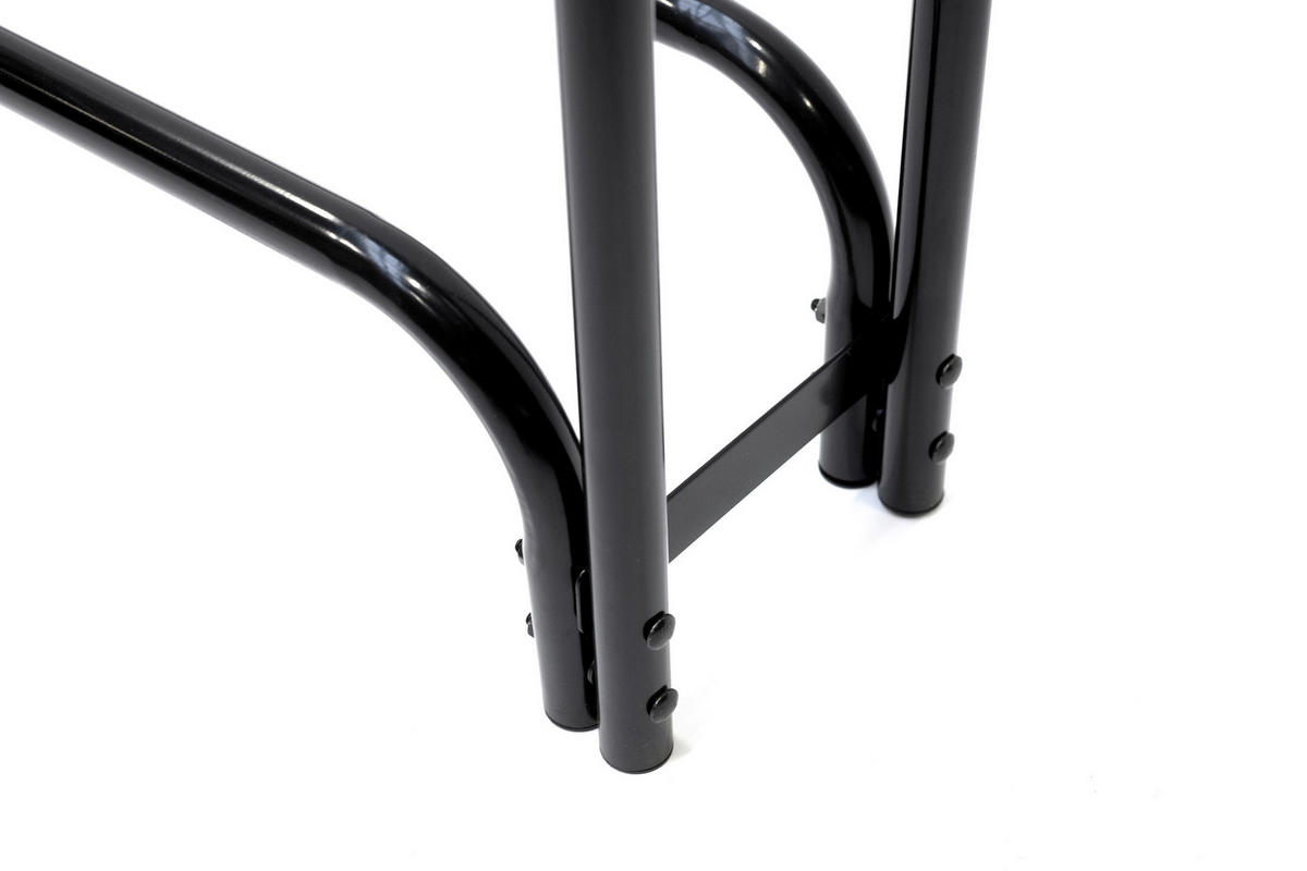 KAMINHOLZREGAL 25/118/126 cm  Metall  - Schwarz, Basics, Metall (25/118/126cm)