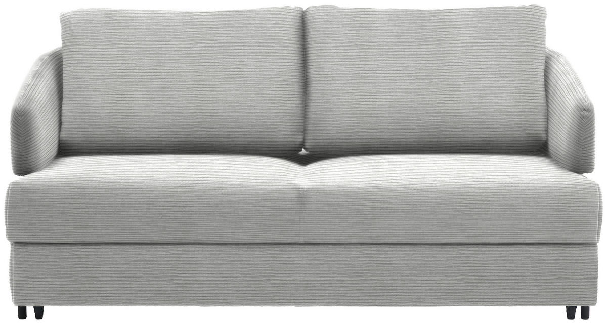 SCHLAFSOFA in Textil Silberfarben  - Silberfarben/Schwarz, Design, Textil/Metall (172/76-89/112-120cm) - Bali
