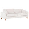 BIGSOFA in Cord Naturfarben  - Buchefarben/Naturfarben, Design, Holz/Textil (240/63/90cm) - MID.YOU