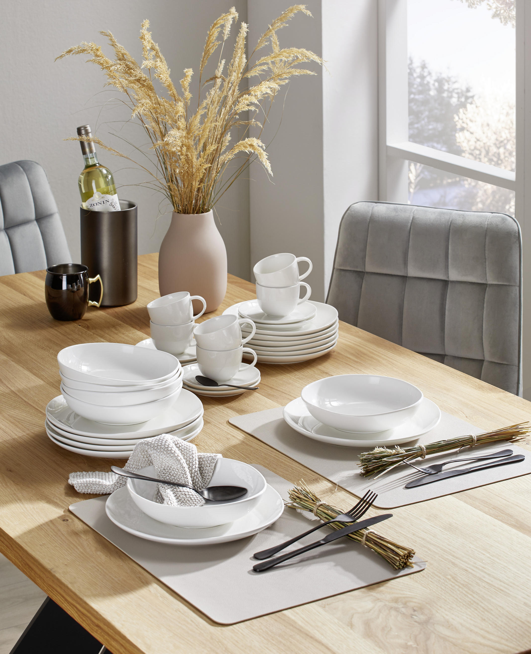 KÁVOVÁ SOUPRAVA, 18dílné, porcelán - bílá, Design, keramika - Ritzenhoff Breker