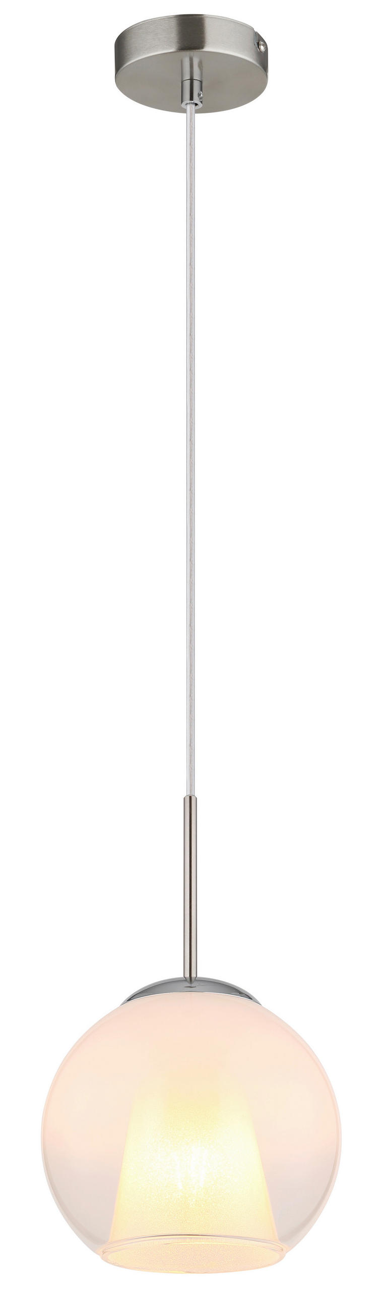 HÄNGELEUCHTE 20/120 cm  - Klar/Chromfarben, Basics, Glas/Kunststoff (20/120cm) - Globo