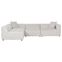 ECKSOFA in Chenille Creme  - Creme/Schwarz, Modern, Kunststoff/Textil (239/317cm) - Carryhome