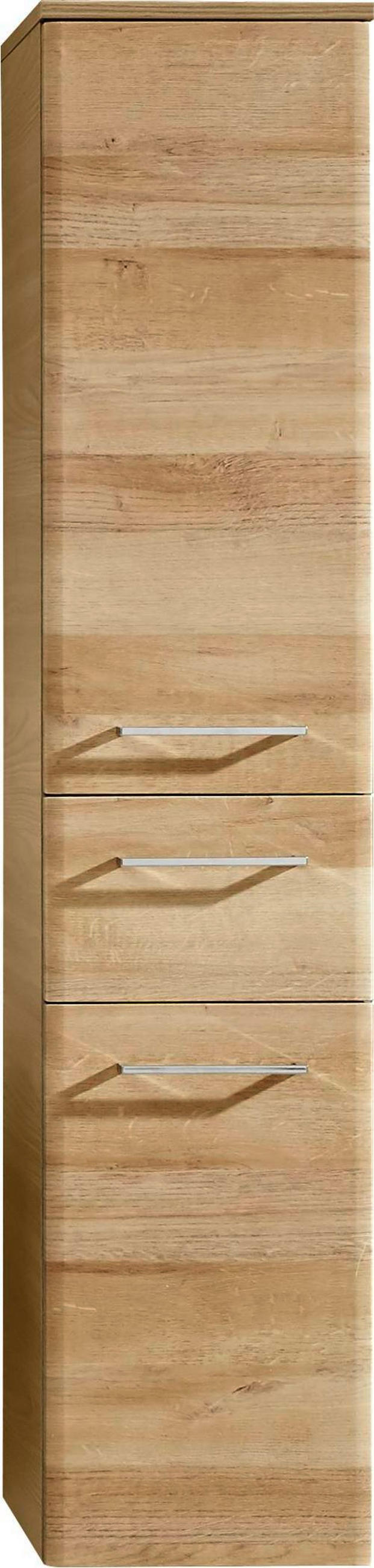 MIDISZEKRÉNY 30/142/33 cm  - króm/tölgyfa, Konventionell, faalapú anyag/Üveg (30/142/33cm) - Xora