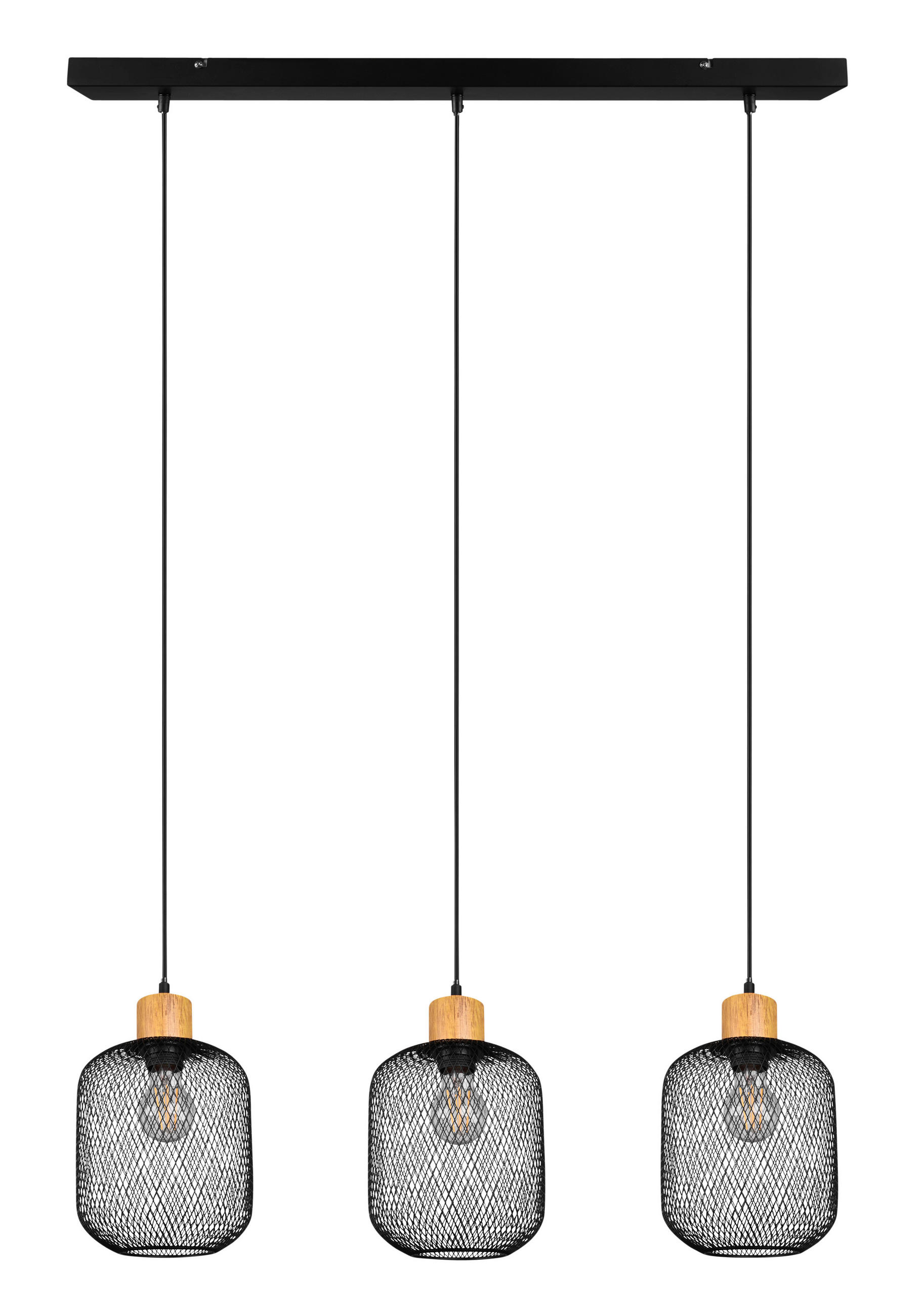HÄNGELEUCHTE  80/150/18 cm   - Schwarz, Design, Metall (80/150/18cm) - P & B