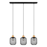 HÄNGELEUCHTE 80/150/18 cm   - Schwarz, Design, Metall (80/150/18cm) - P & B