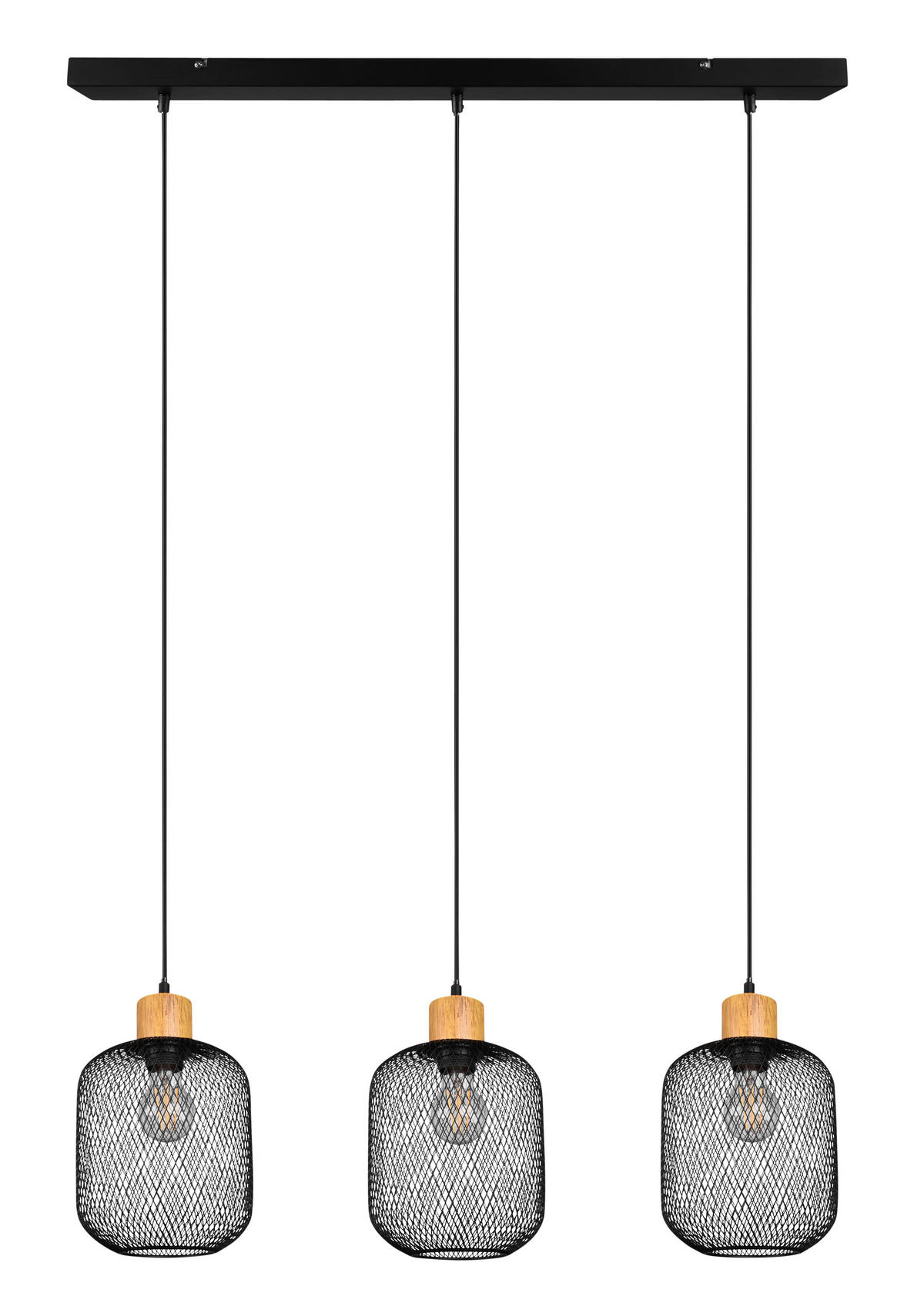 HÄNGELEUCHTE 80/150/18 cm   - Schwarz, Design, Metall (80/150/18cm) - P & B