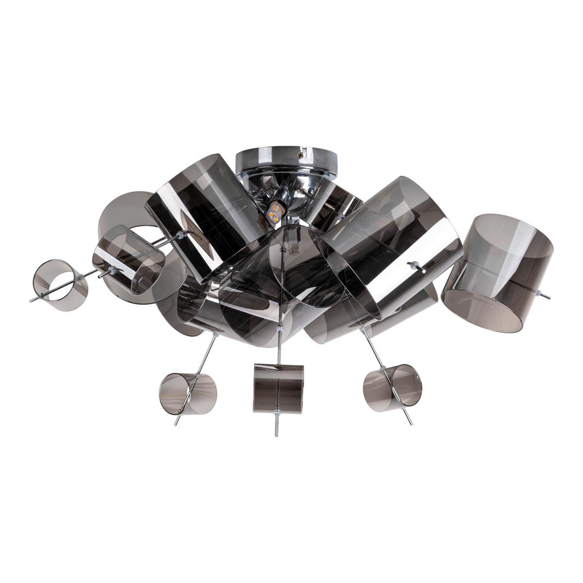 DECKENLEUCHTE SIRIUS 57/38 cm   - Chromfarben, LIFESTYLE, Glas/Metall (57/38cm) - Näve