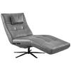 RELAXLIEGE in Echtleder Fango  - Fango/Schwarz, MODERN, Leder/Metall (82/53-115/156-206cm) - Pure Home Comfort