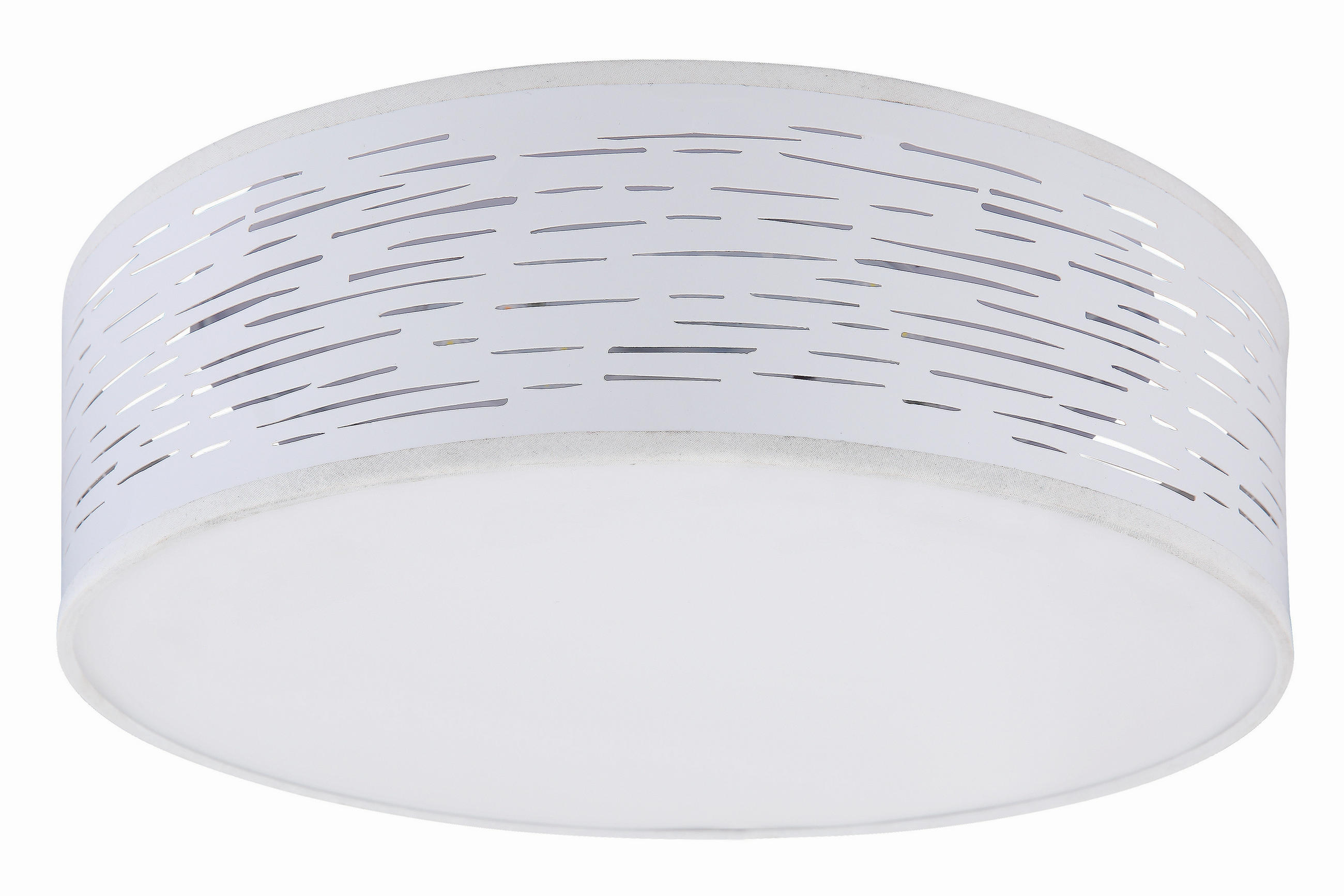 LED-DECKENLEUCHTE 38/13 cm   - Chromfarben/Weiß, Design, Kunststoff/Metall (38/13cm) - Globo