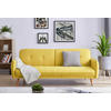 3-SITZER-SOFA Struktur Gelb  - Gelb/Naturfarben, MODERN, Holz/Textil (188/80/85cm) - Livetastic