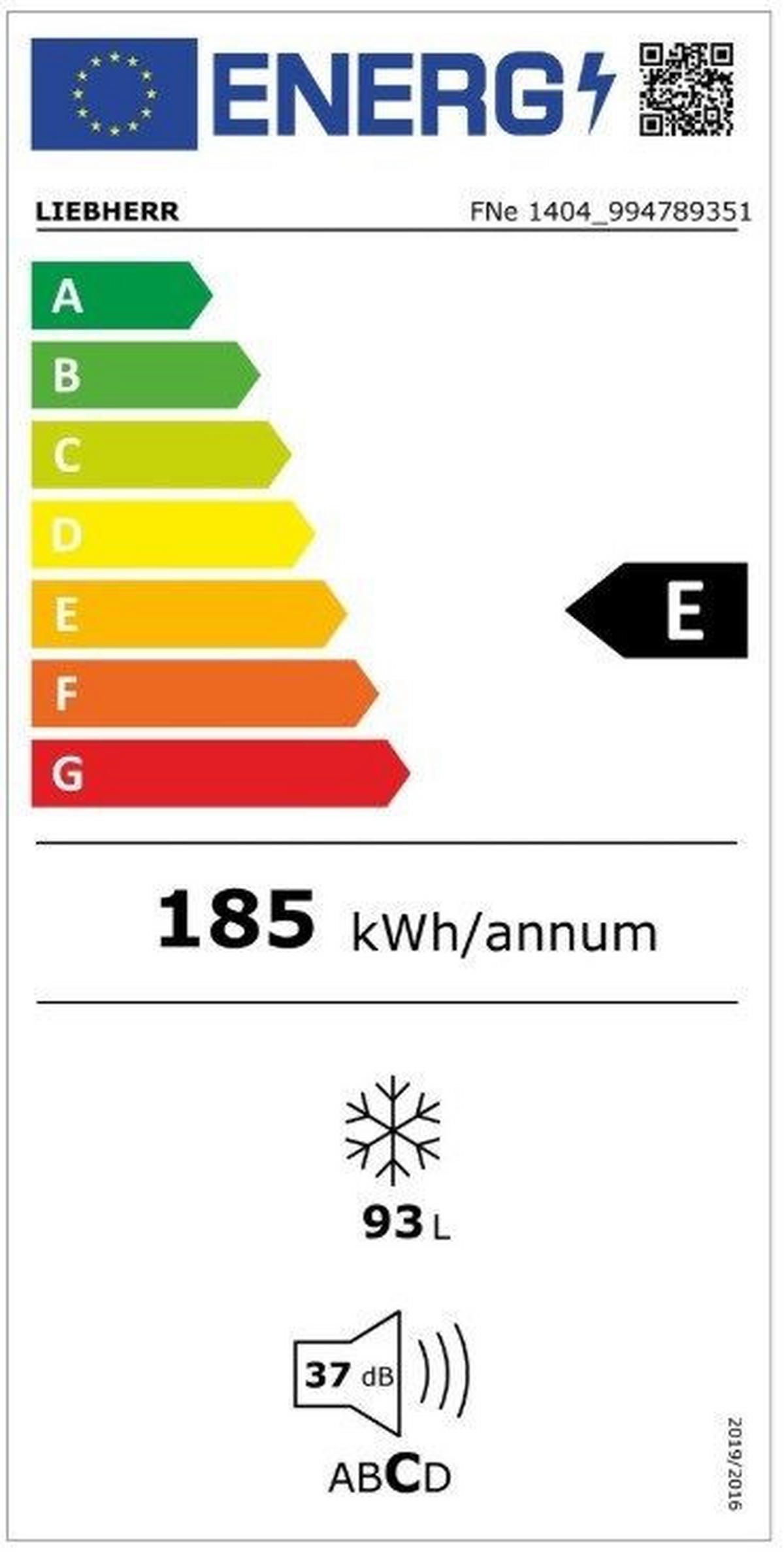 GEFRIERSCHRANK FNE1404  - Weiß, Basics, Metall (55/85/60,7cm) - Liebherr