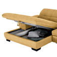 ECKSOFA in Webstoff Honig  - Schwarz/Honig, Design, Textil/Metall (180/265cm) - Carryhome