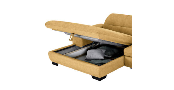 ECKSOFA in Webstoff Honig  - Schwarz/Honig, Design, Textil/Metall (180/265cm) - Carryhome