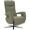RELAXSESSEL in Leder Olivgrün  - Schwarz/Olivgrün, Design, Leder/Metall (71/112/83cm) - Dieter Knoll