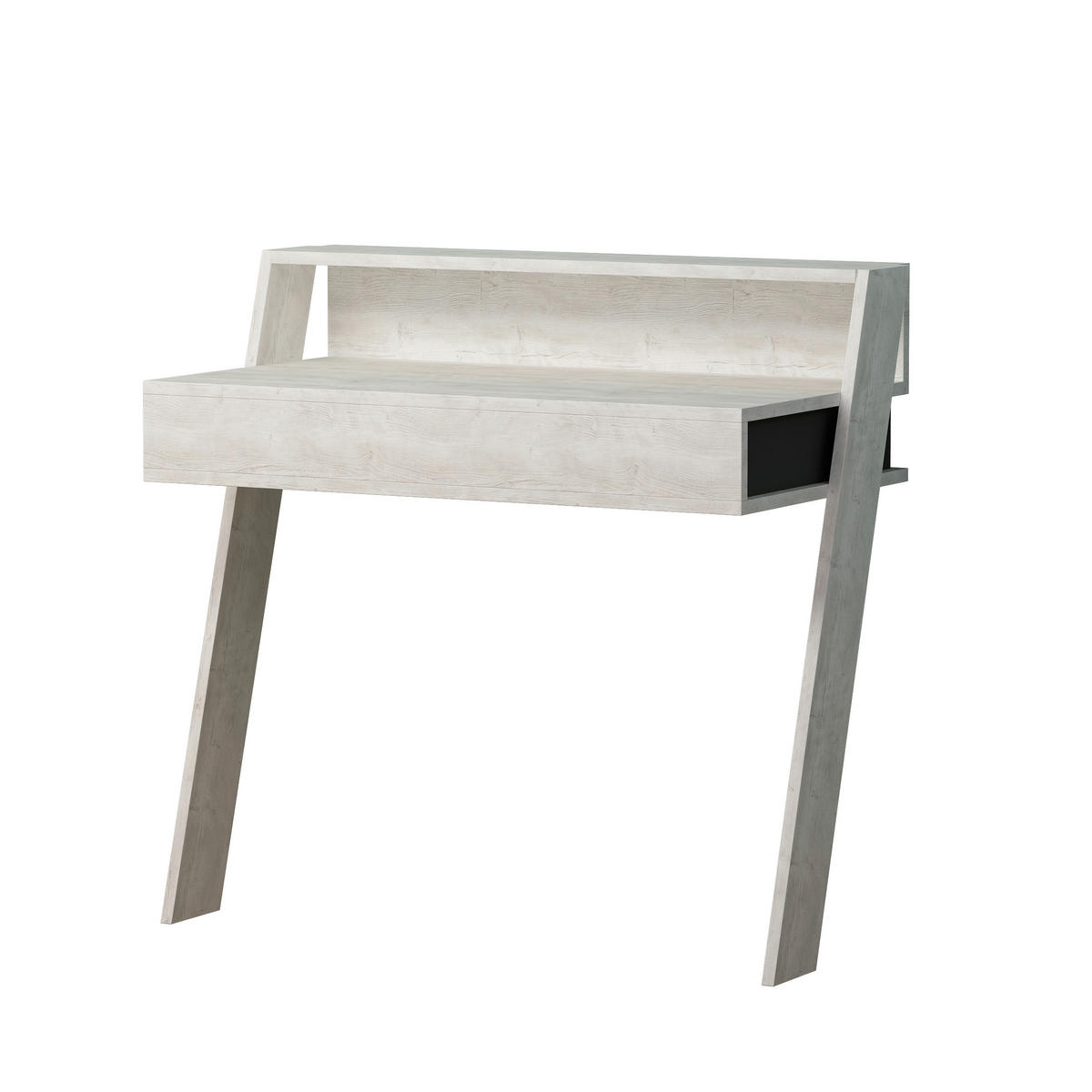 SCHREIBTISCH 94/50/91 cm Anthrazit, Weiss  - Weiss/Anthrazit, Design, Holzwerkstoff (94/50/91cm) - Livetastic