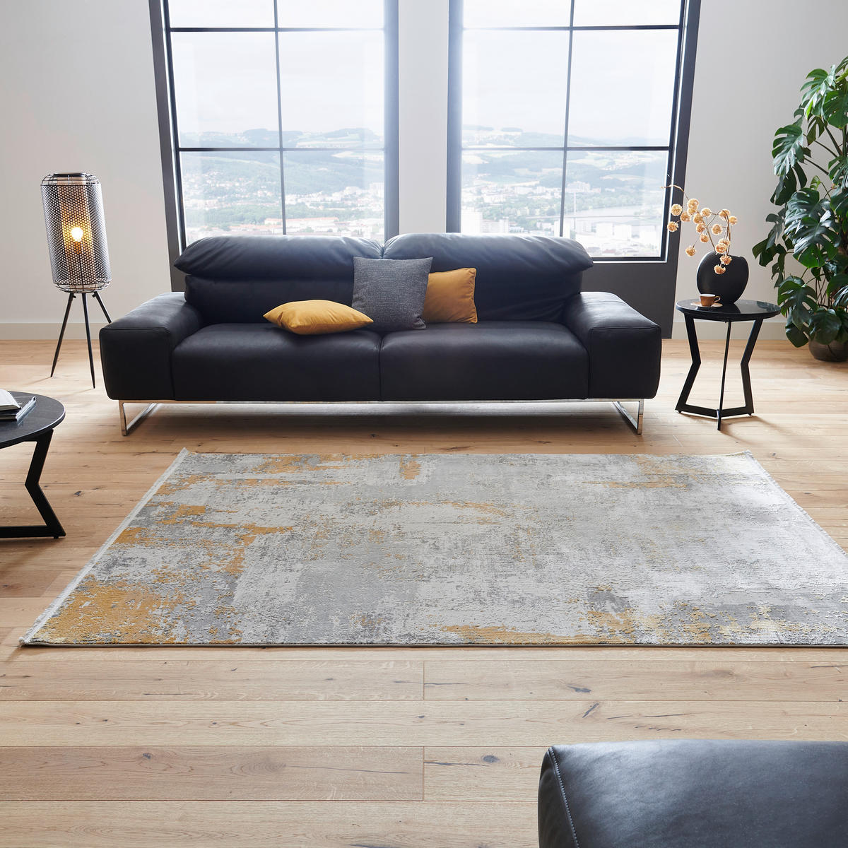 VINTAGE-TEPPICH  Wohnzimmer 120 cm Apollo Goldfarben rund  - Goldfarben, Design, Naturmaterialien/Textil (120cm) - Dieter Knoll