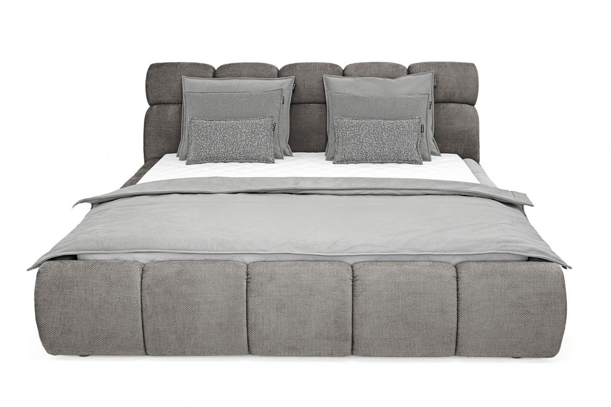 POLSTERBETT 180/200 cm  in Beige  - Beige/Schwarz, Design, Kunststoff/Textil (180/200cm) - Esposa