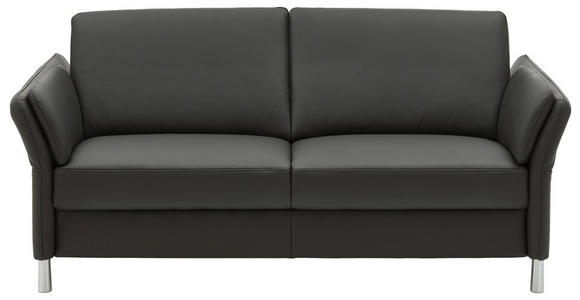 2,5-SITZER in Leder Anthrazit - Anthrazit/Alufarben, Design, Leder/Metall (164/82/99cm) - Dieter Knoll