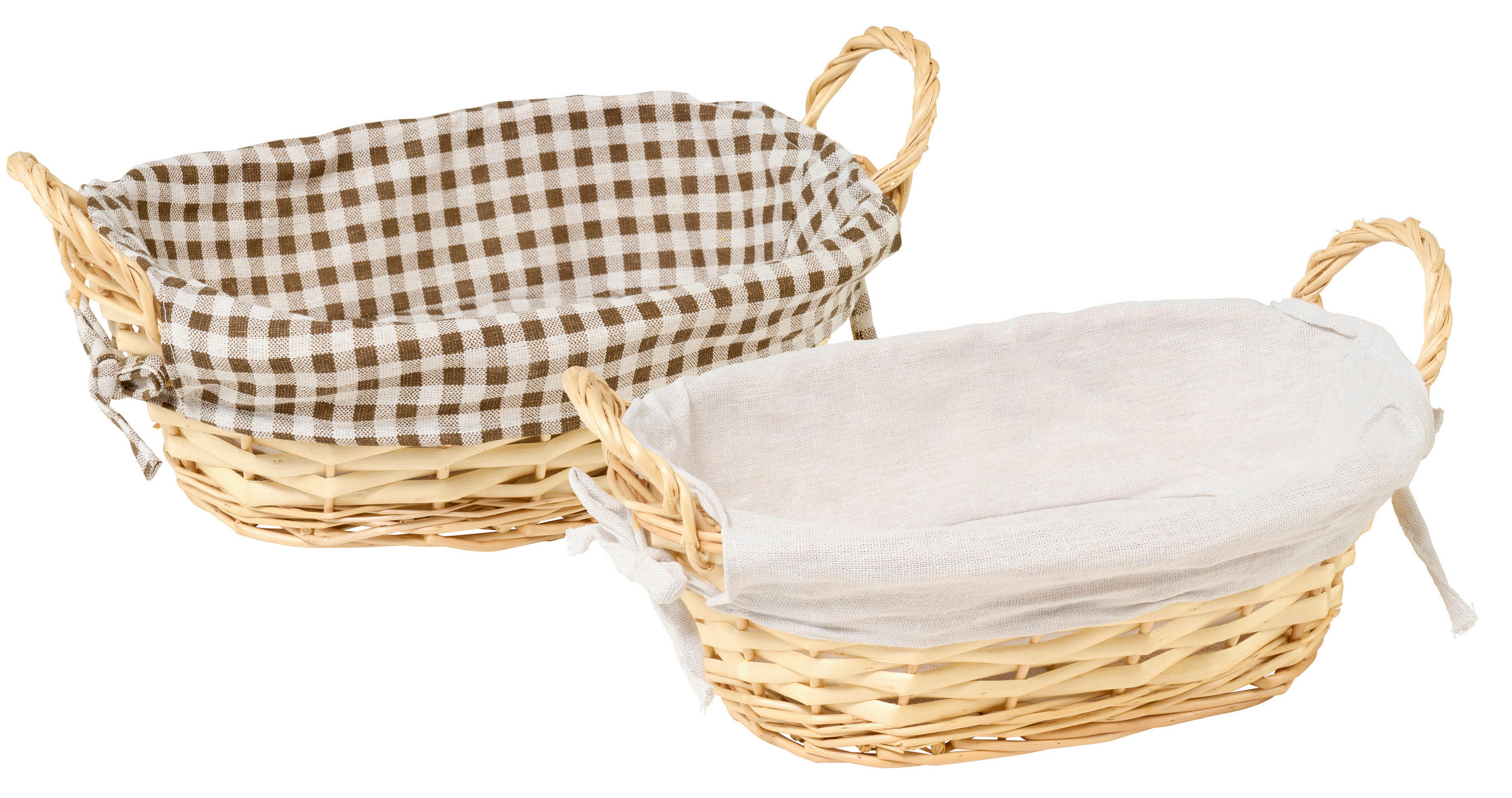 DEKOKORB - Taupe/Beige, Natur, Holz/Textil (30/12/23cm)