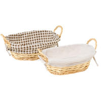 DEKOKORB - Taupe/Beige, Natur, Holz/Textil (30/12/23cm)