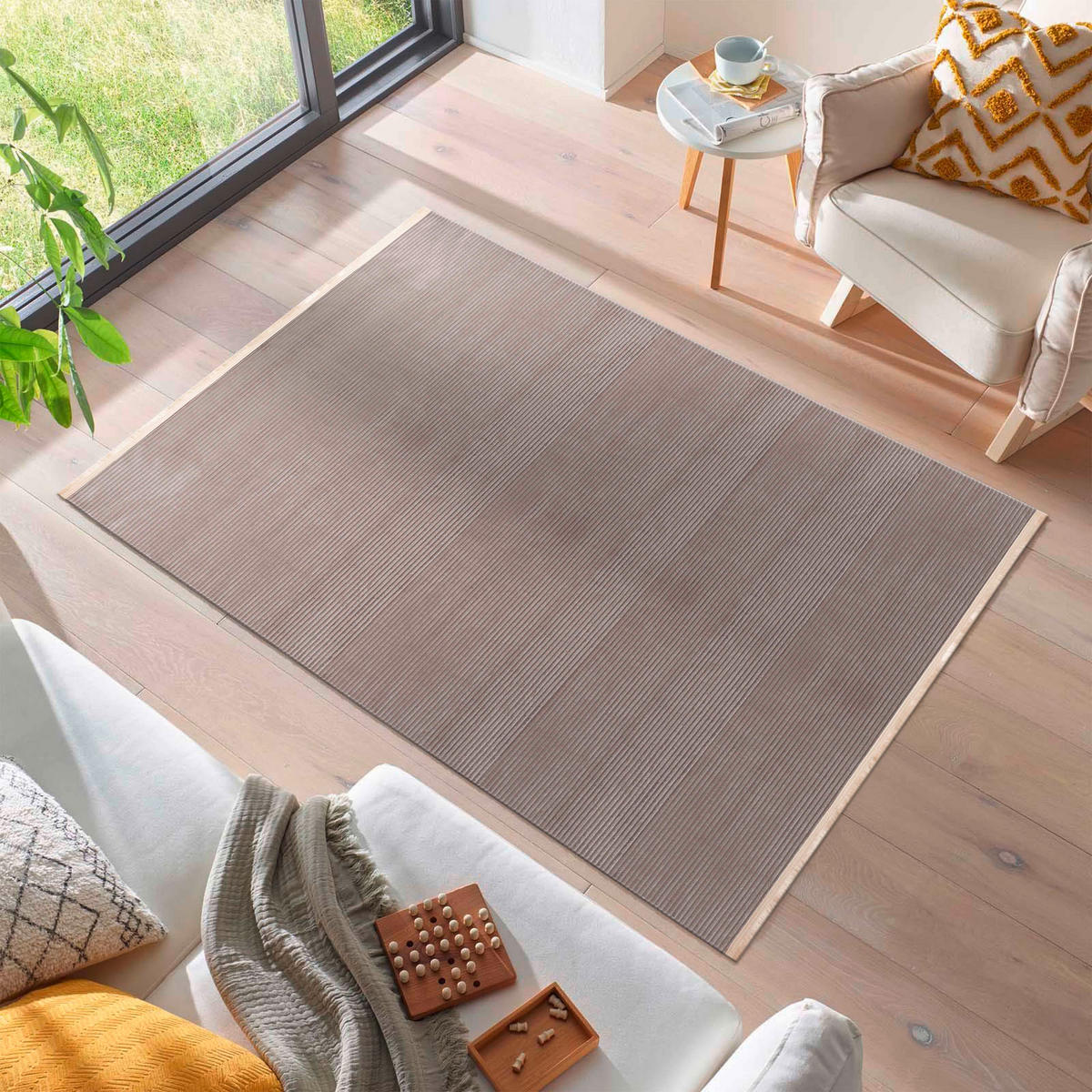 FLACHWEBETEPPICH 200/290 cm Style Mokka  - Mokka, Basics, Textil (200/290cm) - Novel
