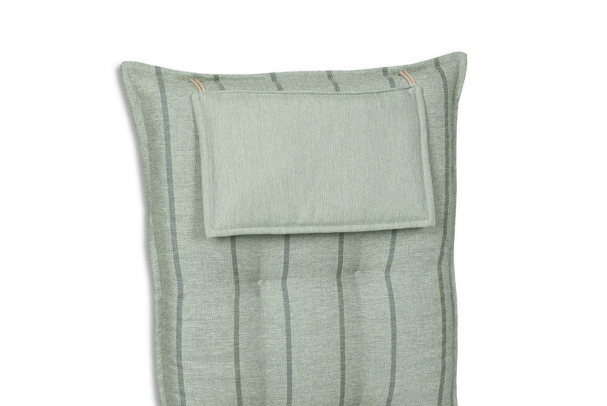 SESSEL-/WENDEAUFLAGE Streifen  - Salbeigrün, Design, Textil (50/7/120cm)