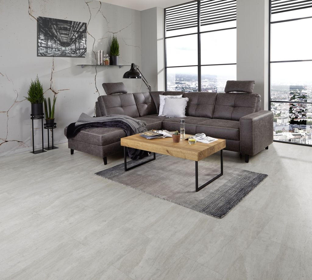 ECKSOFA in Anthrazit  - Anthrazit/Beige, Modern, Textil/Metall (219/237cm) - Sit & More