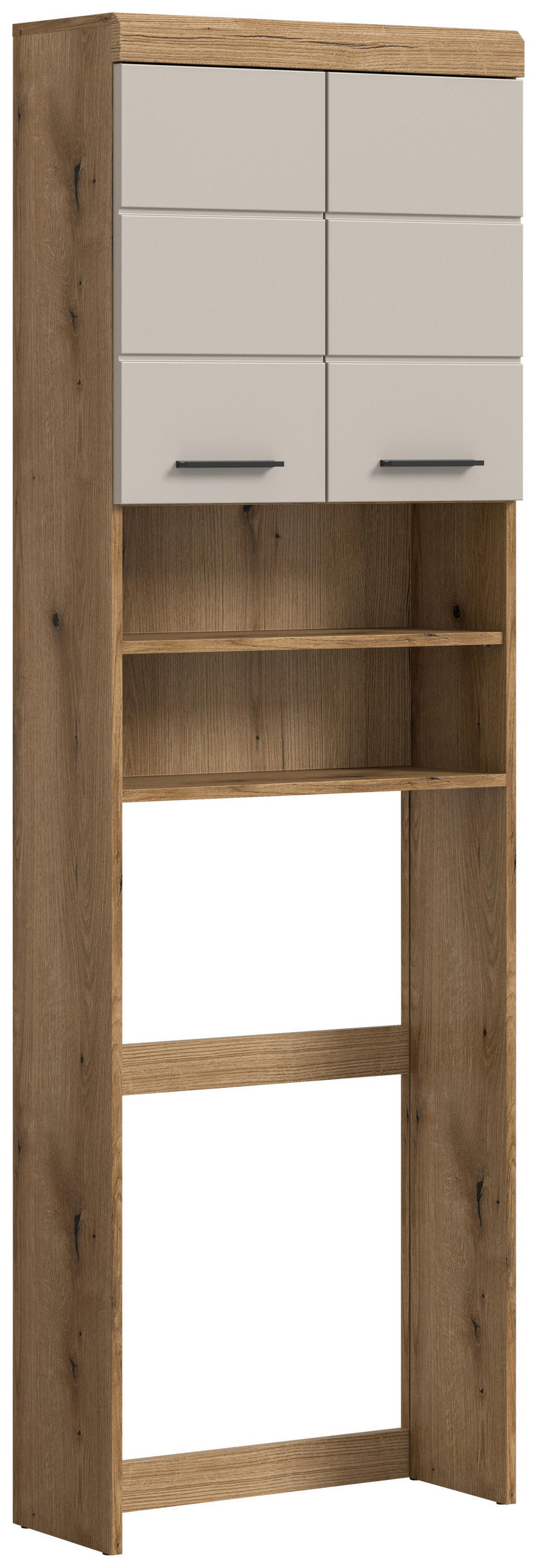 WASCHMASCHINENSCHRANK 63/191/34 cm  in Naturfarben, Kaschmir  - Kaschmir/Schwarz, MODERN, Holzwerkstoff/Kunststoff (63/191/34cm) - MID.YOU