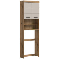 WASCHMASCHINENSCHRANK 63/191/34 cm  in Naturfarben, Kaschmir  - Kaschmir/Schwarz, MODERN, Holzwerkstoff/Kunststoff (63/191/34cm) - MID.YOU