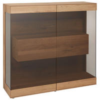 HIGHBOARD  in 127/119/39 cm  - Eichefarben, Natur, Glas/Holz (127/119/39cm) - Valnatura
