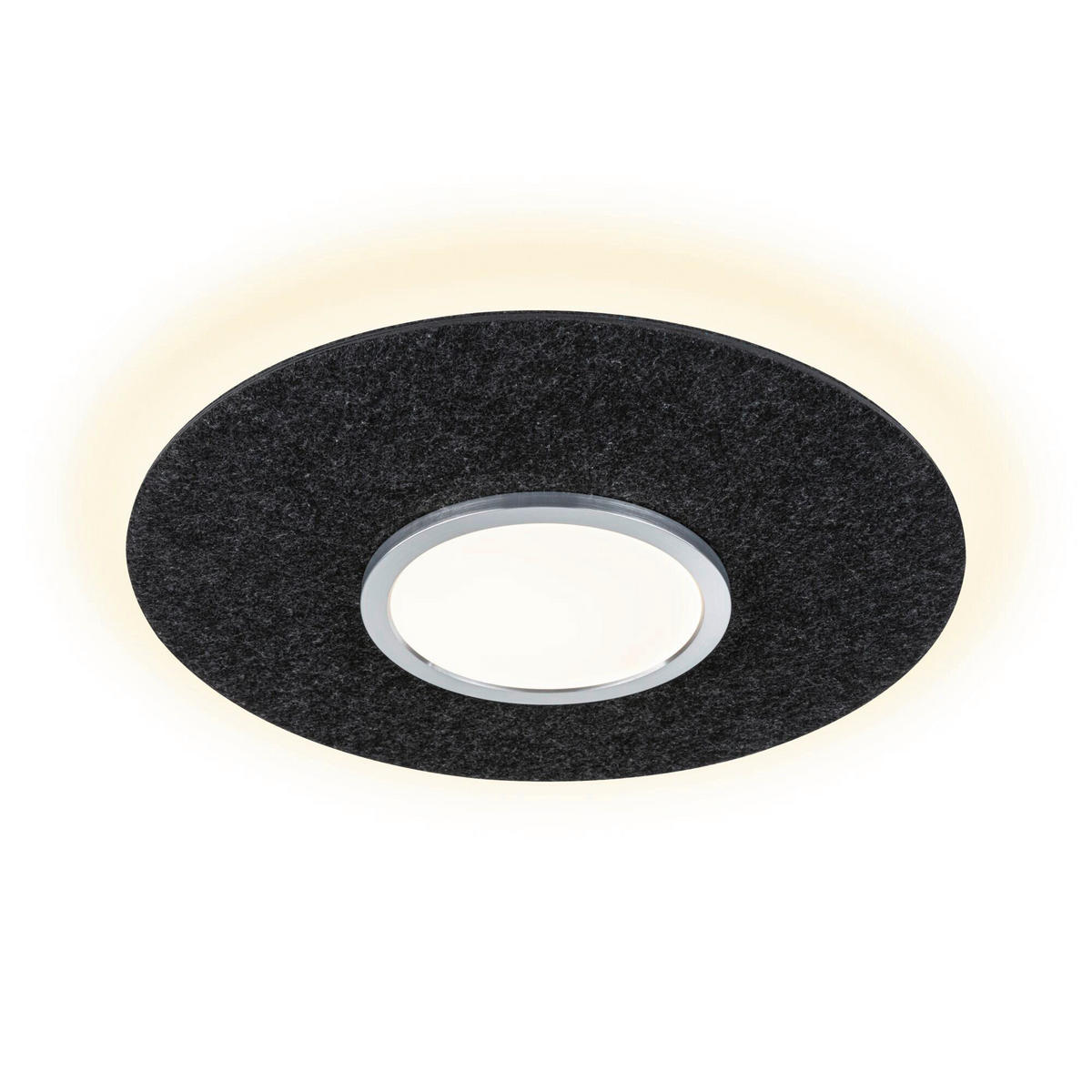 DECKENLEUCHTE Tulga 45,0/5,0 cm   - Anthrazit, Basics, Kunststoff/Textil (45,0/5,0cm) - Paulmann