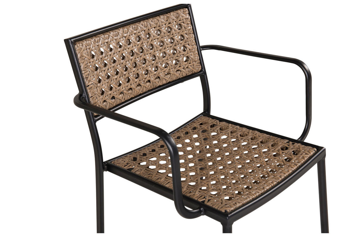 UTESTOLAR SET i metall, plast svart  - svart, Klassisk, metall/plast (56/80/59cm) - Gardenson