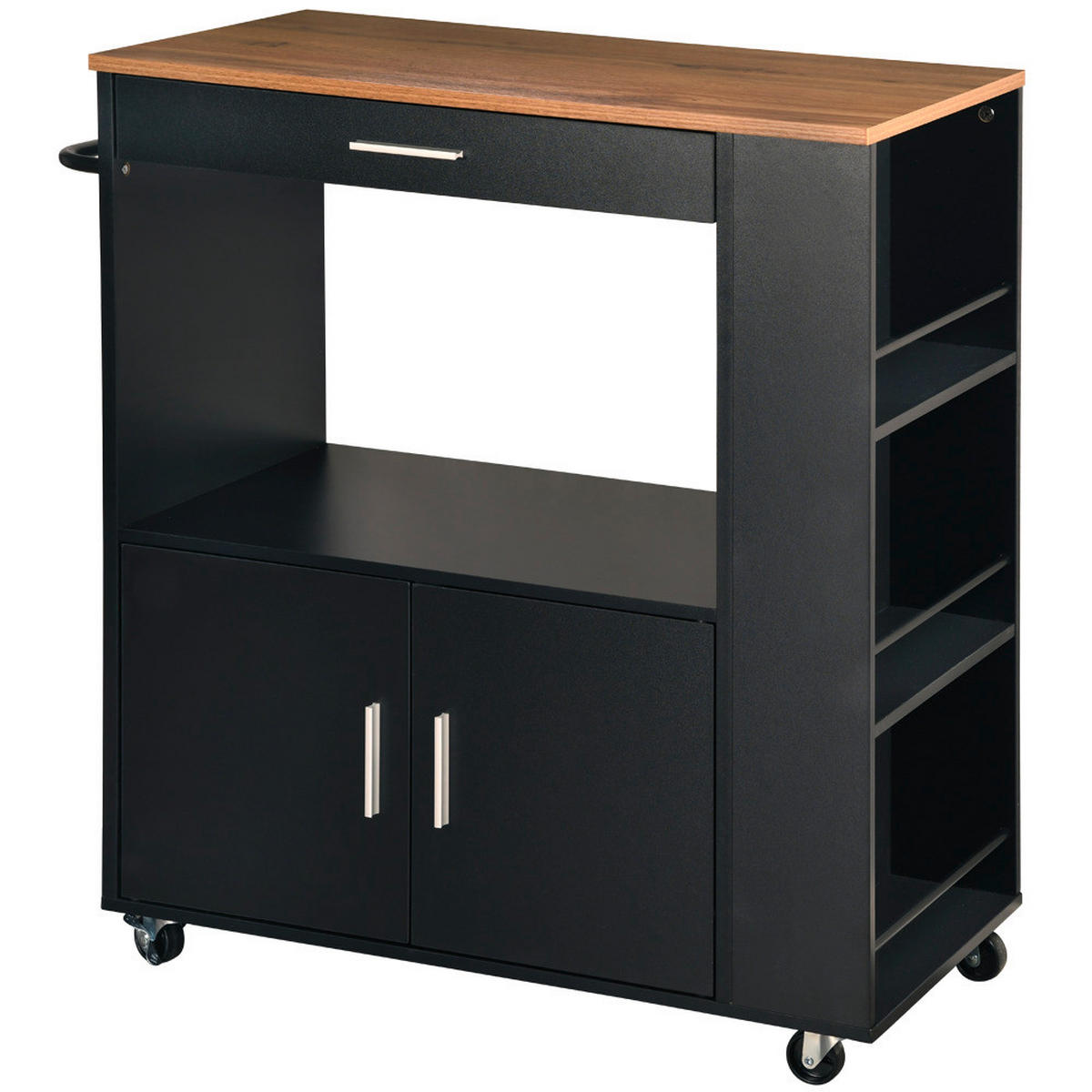 SERVIERWAGEN in Anthrazit, Eichefarben  - Eichefarben/Anthrazit, Basics, Holz/Holzwerkstoff (75/40/88cm) - Kesper