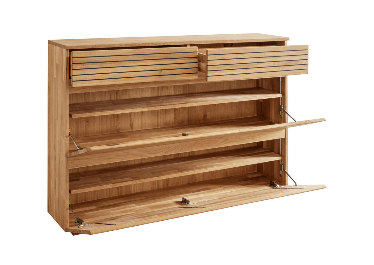 SCHUHKIPPER  in 160/105/35 cm  - Eichefarben, Natur, Holz (160/105/35cm) - Linea Natura