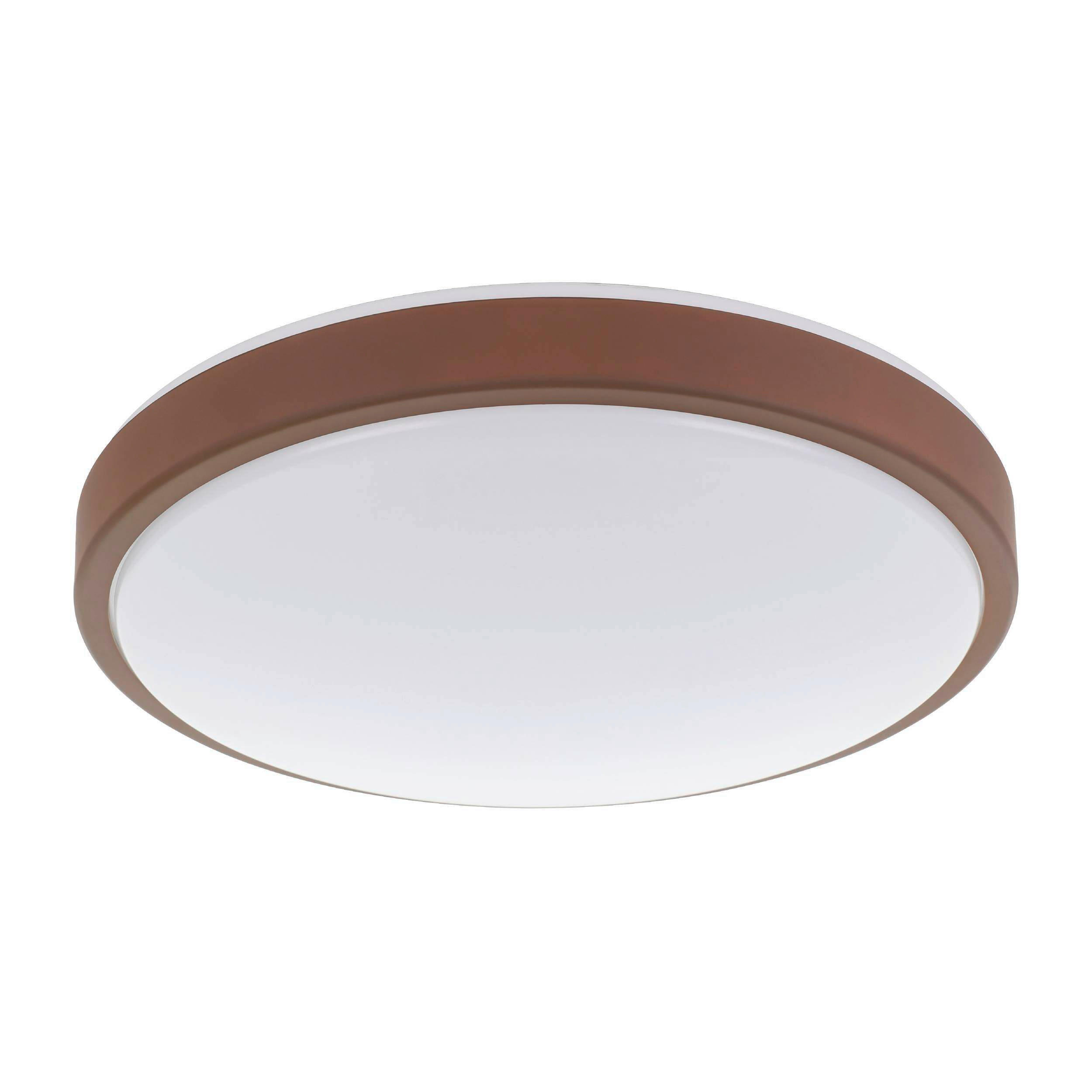 DECKENLEUCHTE 32,5/9 cm   - Weiß/Mokka, Basics, Kunststoff/Metall (32,5/9cm) - Eglo