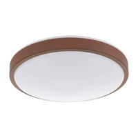 DECKENLEUCHTE 32,5/9 cm   - Weiß/Mokka, Basics, Kunststoff/Metall (32,5/9cm) - Eglo