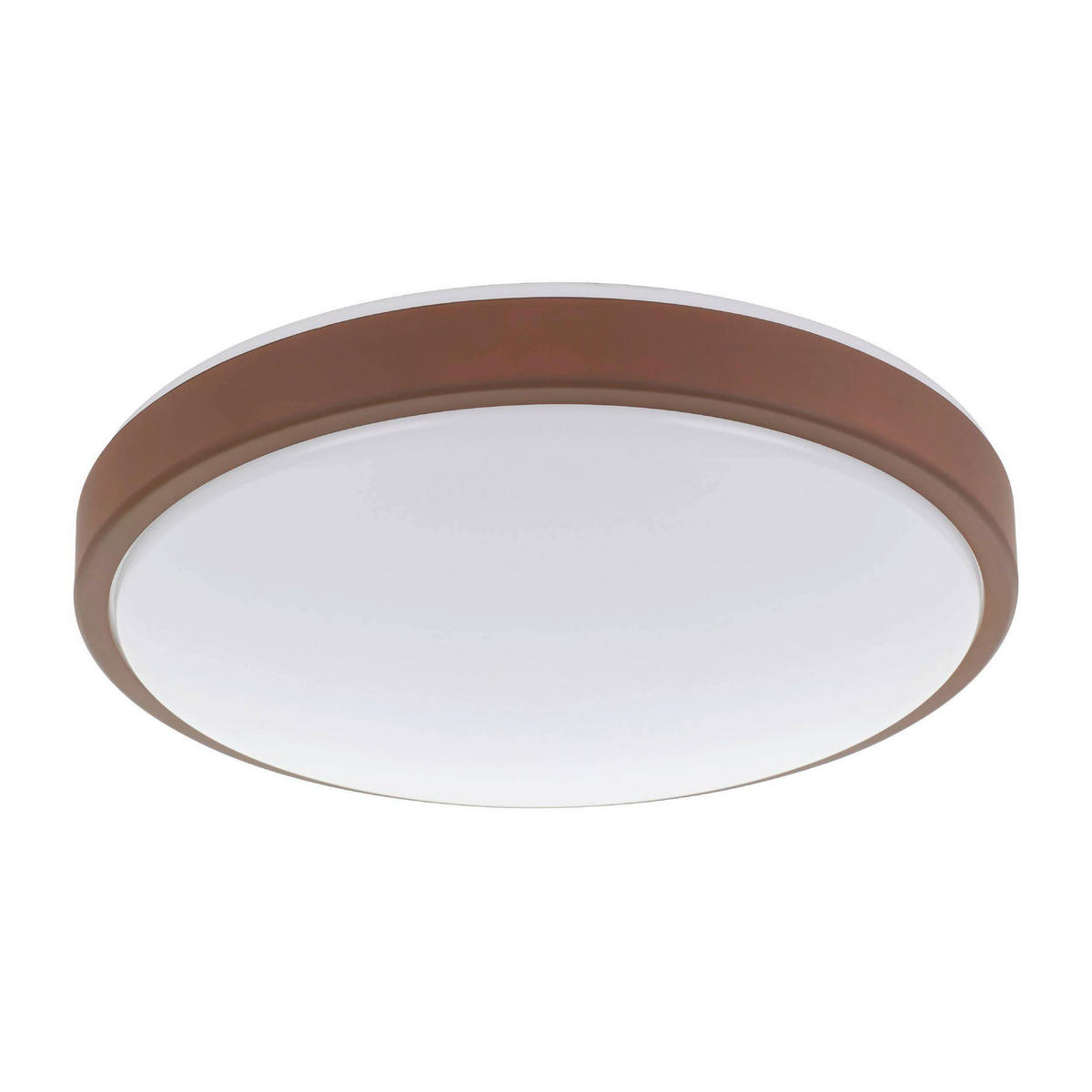 DECKENLEUCHTE 32,5/9 cm   - Weiß/Mokka, Basics, Kunststoff/Metall (32,5/9cm) - Eglo