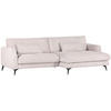 ECKSOFA in Cord Beige  - Beige/Schwarz, Lifestyle, Textil/Metall (270/140cm) - Livetastic