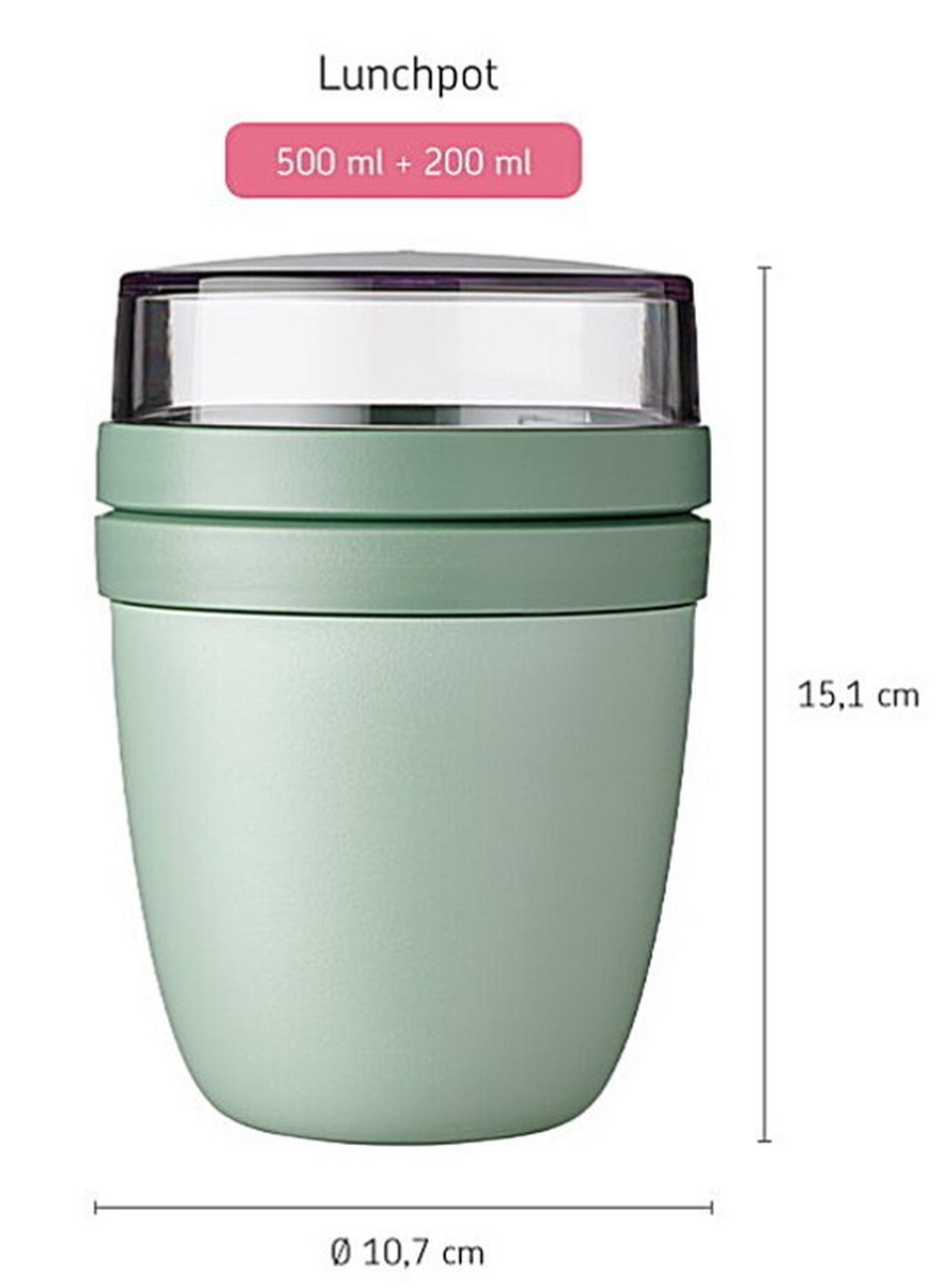 PAUSENSET - Schwarz, KONVENTIONELL, Kunststoff (21,4/10,6/19,8cm) - Mepal