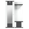 GARDEROBE 3-teilig  in 130,1/206,6/41,6 cm  - Graphitfarben/Weiß, Design, Holzwerkstoff (130,1/206,6/41,6cm) - Xora