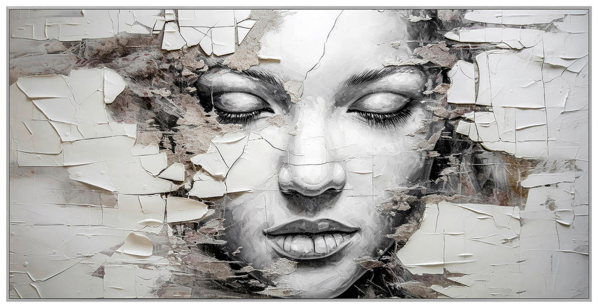 GLASBILD 140/70 cm  - Silberfarben/Multicolor, Design, Glas/Holzwerkstoff (140/70cm) - Monee