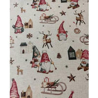 ÚZKY OBRUS, 50/150 cm, svetlohnedá, perleťová - svetlohnedá/perleťová, Basics, textil (50/150cm) - X-Mas