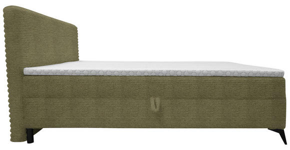 BOXBETT 140/200 cm in Olivgrün - Schwarz/Olivgrün, Design, Holz/Holzwerkstoff (140/200cm) - Xora