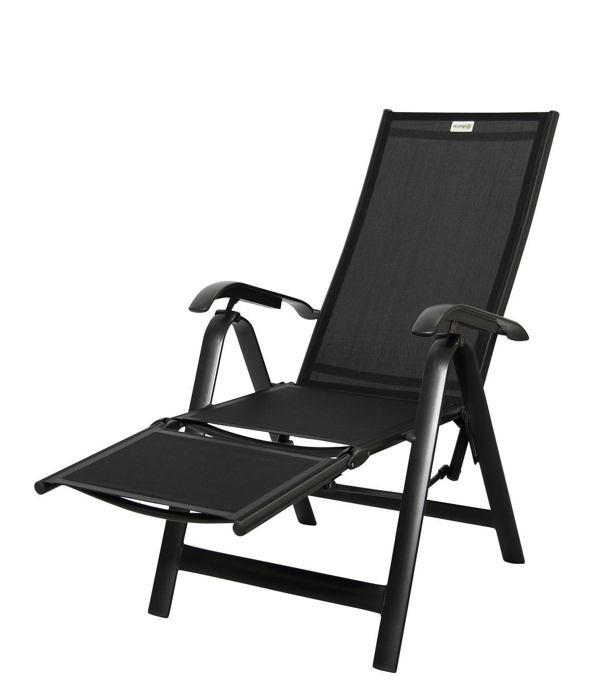 ZÁHRADNÉ RELAXAČNÉ KRESLO, kov, textil - čierna/antracitová, Basics, kov/textil (68/116/61cm) - Acamp