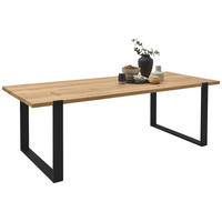ESSTISCH Holz, Metall 200/100/76 cm  - Eichefarben/Graphitfarben, Natur, Holz/Metall (200/100/76cm) - Valdera