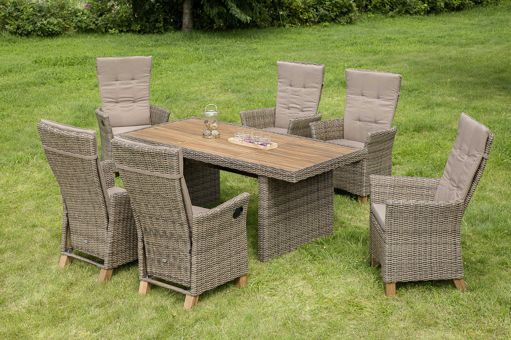 GARTENTISCH 185/90/75 cm  - Naturfarben/Akaziefarben, KONVENTIONELL, Holz/Kunststoff (185/90/75cm) - Gardenson