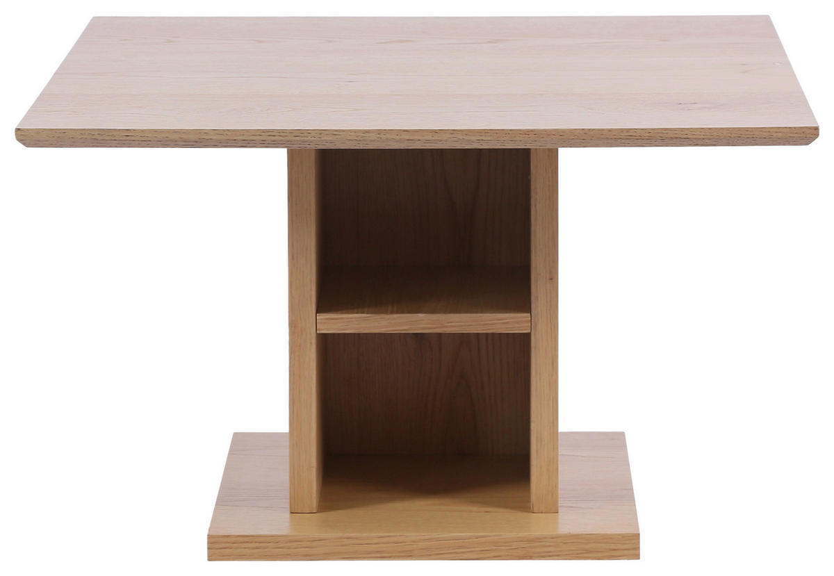 COUCHTISCH Eiche furniert 70/70/44 cm quadratisch Eichefarben  - Eichefarben, Natur, Holz/Holzwerkstoff (70/70/44cm) - Stylife