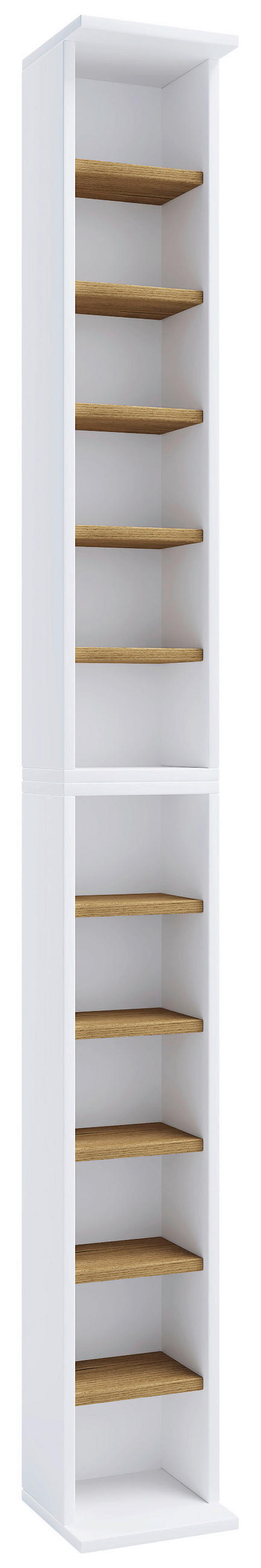 CD-REGAL Weiß, Honigeiche  - Honigeiche/Weiß, MODERN, Holzwerkstoff (21/180/20cm) - MID.YOU